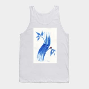 Feelin' Blue - Watercolor Ladybug & Bamboo Painting Tank Top